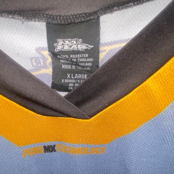 No Fear Men's Blue and Yellow Jersey - Picture 2 of 6